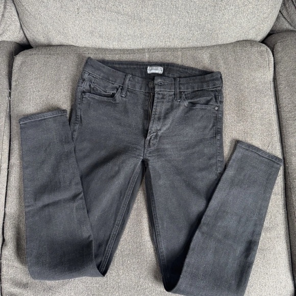 MOTHER Black Skinny Jeans - High-Rise Fit - Picture 2 of 3